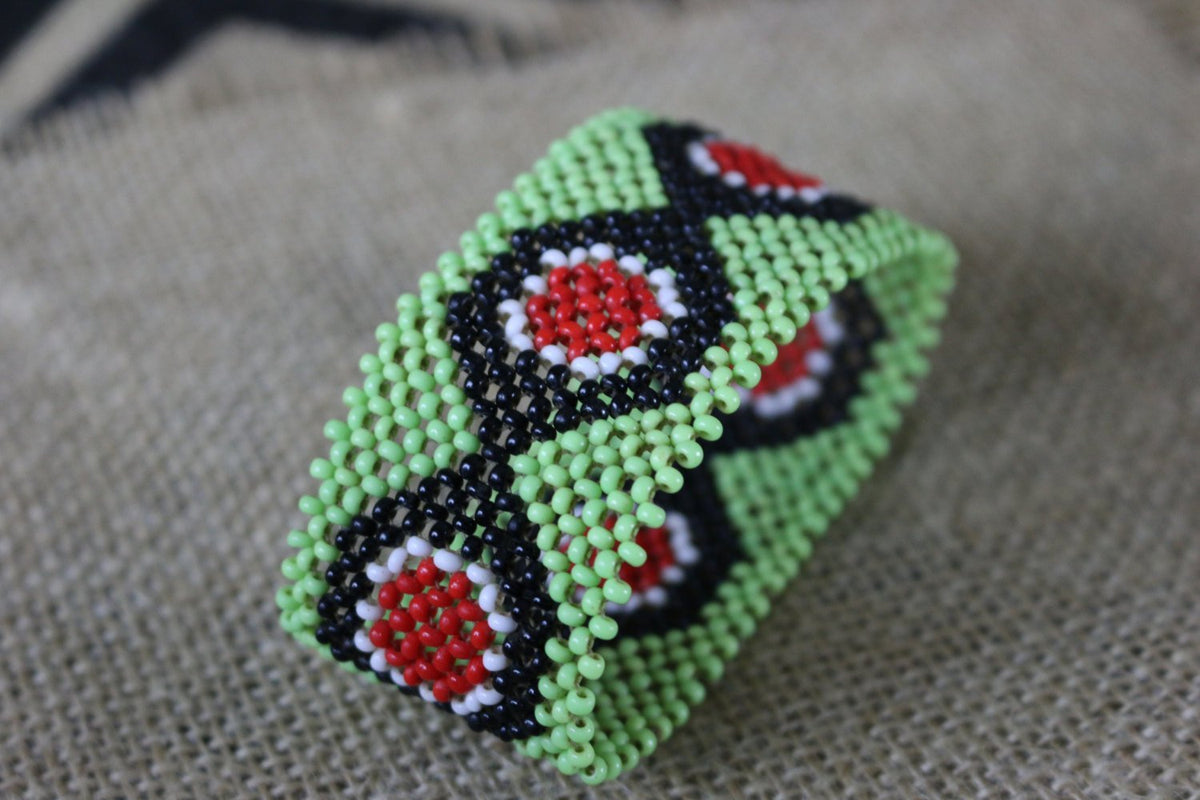 Sold Bracelet Bear Paws Peyote Stitch