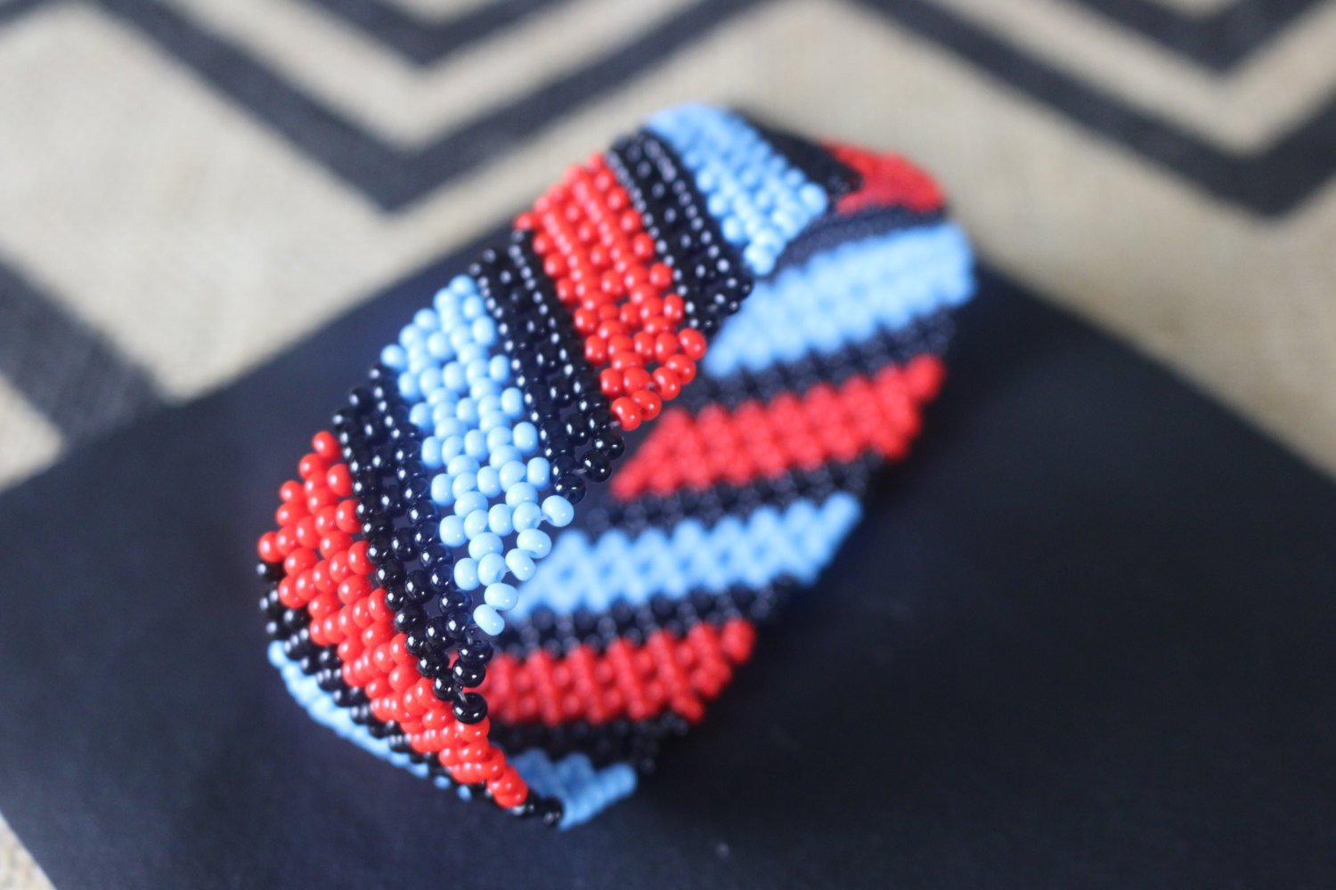 Buying Peyote Stitch Bracelet Geometric Chevron