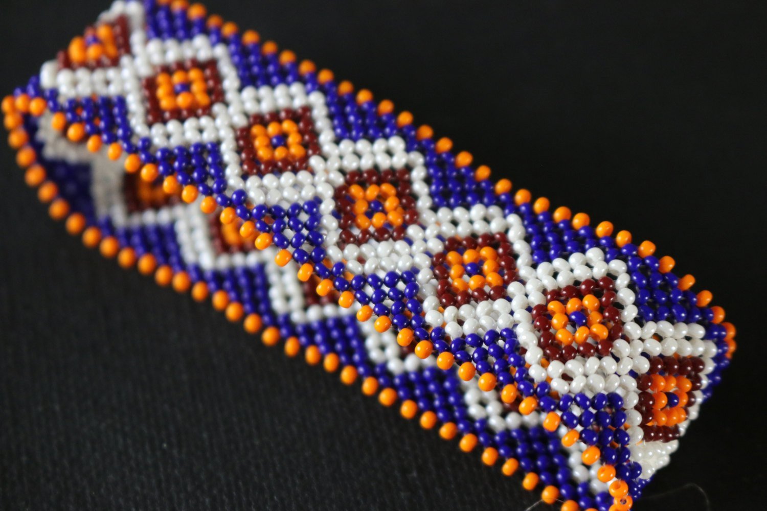 Jagua Ink Tribe - Art# K135 3+ inch Original Kayapo Traditional Peyote  stitch Beaded Bracelet from Brazil. – Fresh Jagua ®